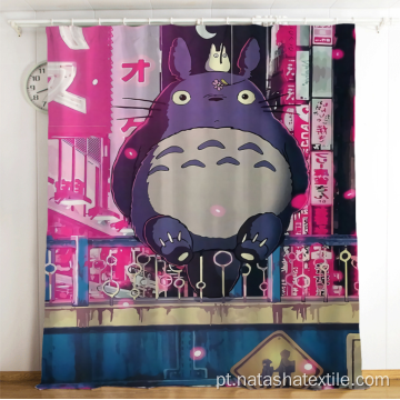 HD Impresso Meu Vizinho Desenho Animado Cortinas Blackout Totoro